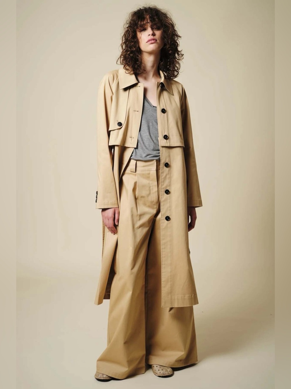 Saint Art New York London Trench Coat in Khaki ~ Sizes L & XL MSRP $695